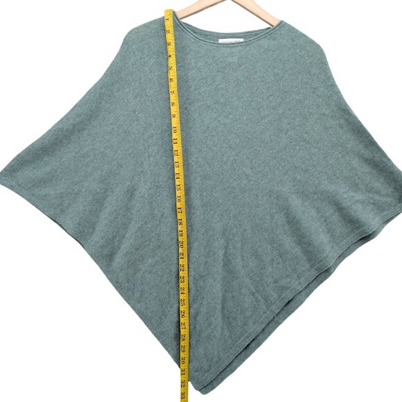 Rachel Zoe 2 Ply Cashmere Poncho Womens Sage Green Pullover Shrug One Size - Picture 7 of 9